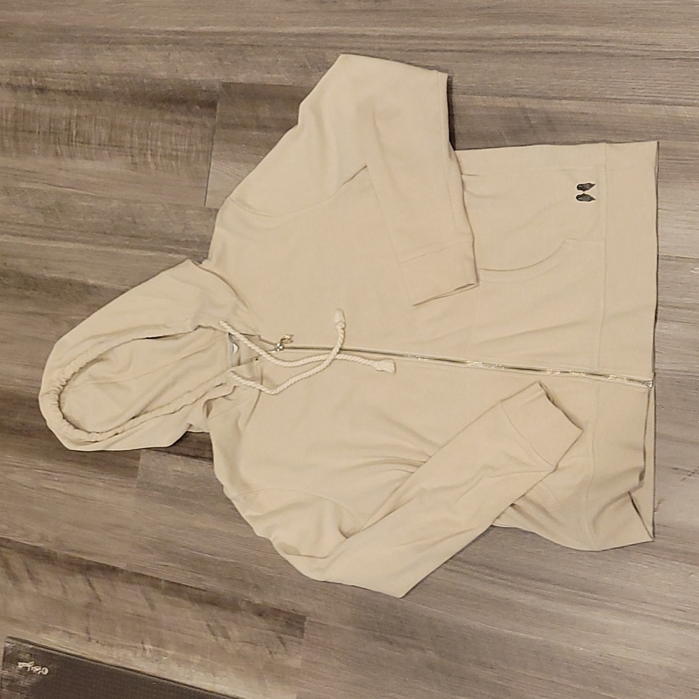 Victorias Secret Cream Zip Hoodie